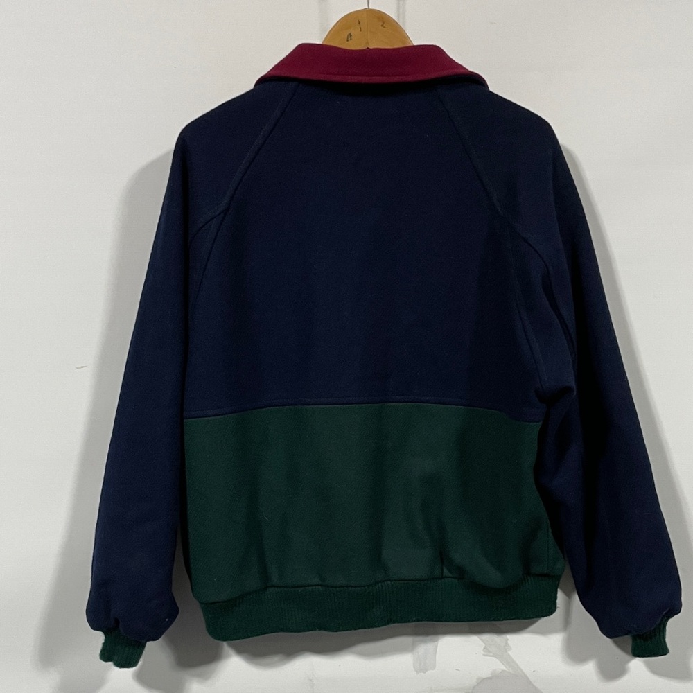 Vintage wool Pendleton LOBO Navy and Green Jacket with Burgundy Accents - Picture 3 of 4